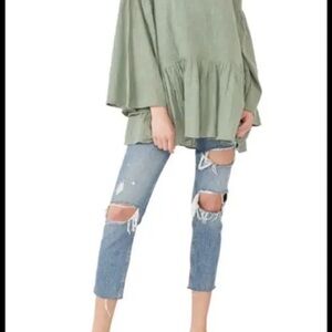 Free People Sage Green Mini Dress